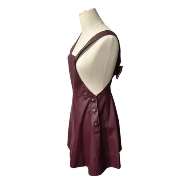 NWT Maeve Faux Leather Pinafore in XS - Picture 6 of 9